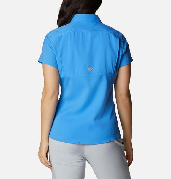 Columbia PFG Lo Drag Shirts Blue For Women's NZ32065 New Zealand